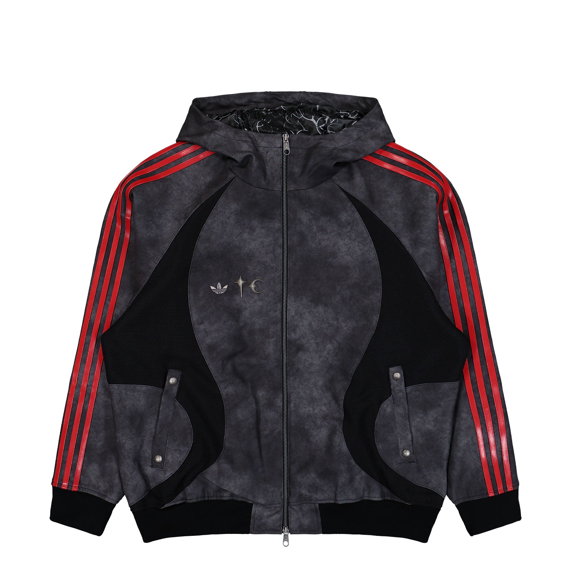 Thug Club x adidas TC TG Leather Jacket Black / Black / Antique Silver Jackets KC2222 | Overkill