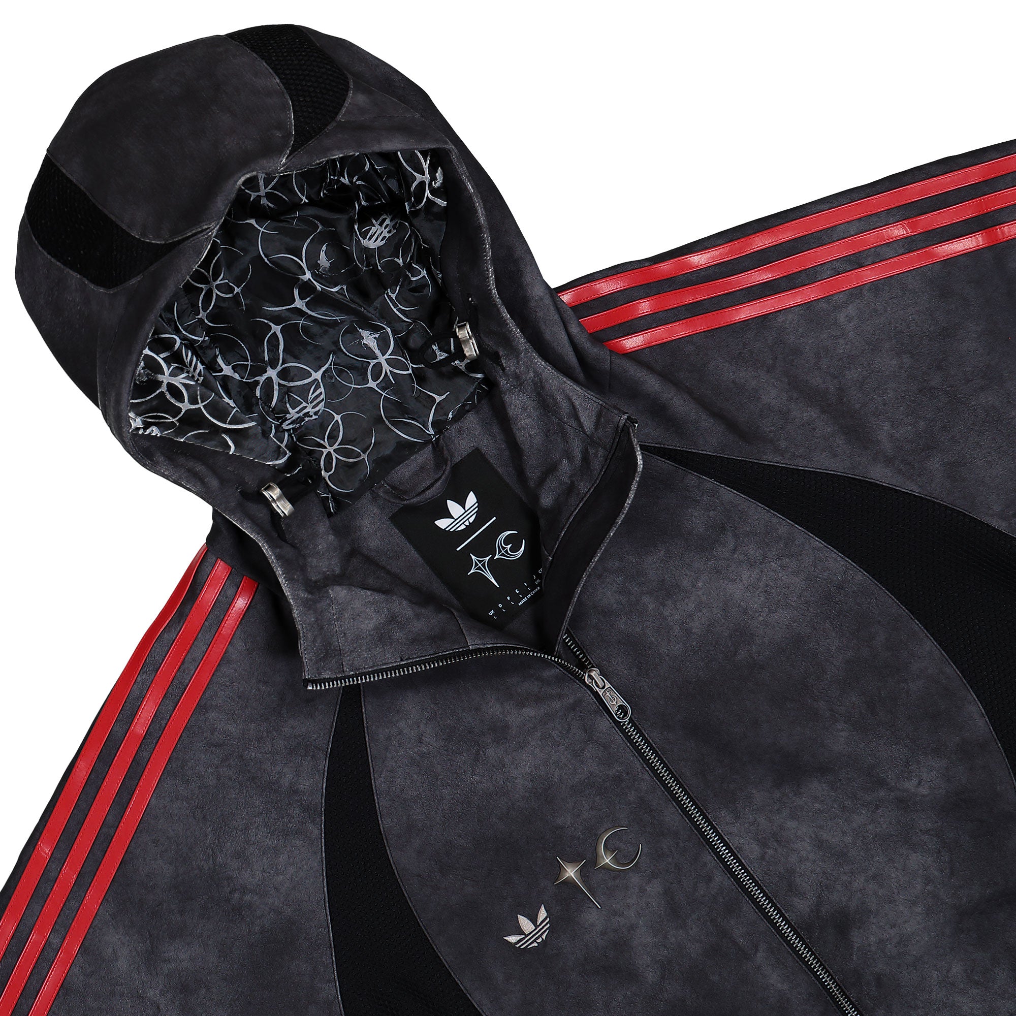 Thug Club x adidas TC TG Leather Jacket Black / Black / Antique Silver Jackets KC2222 Detailfoto | Overkill