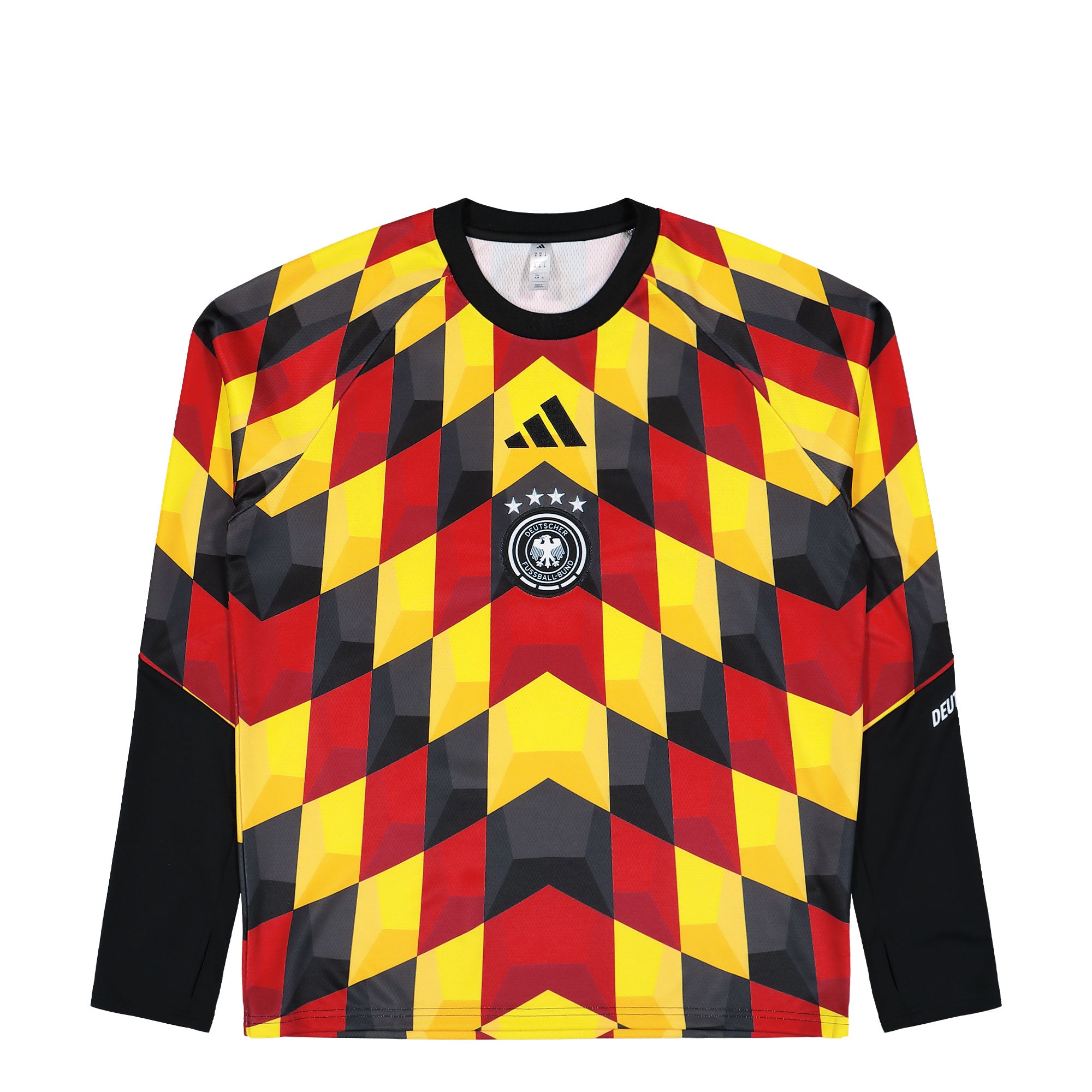 adidas DFB Germany Home Pre Match Warm Top 26 Black / Team Yellow Longsleeves KC2925 | Overkill
