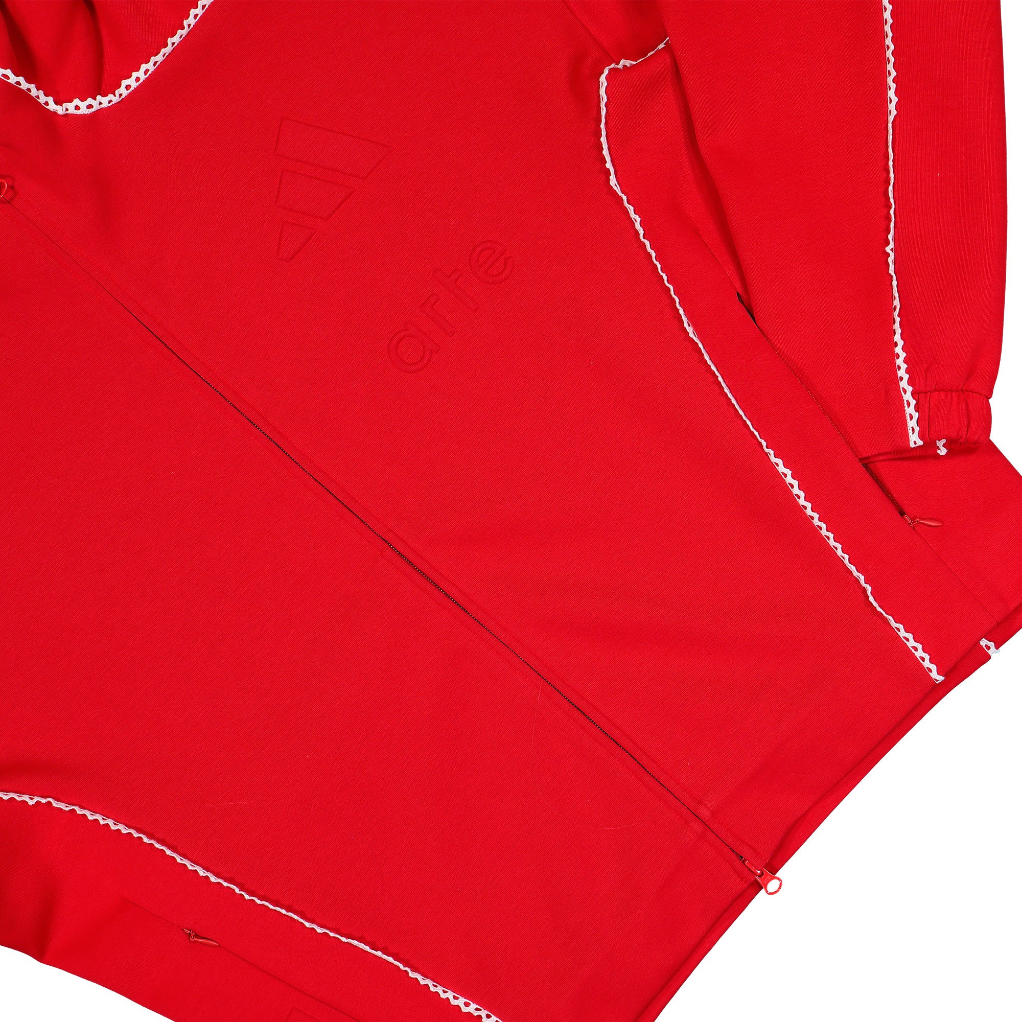 Arte Antwerp x adidas Z.N.E. FZ-Hoodie Better Scarlet / White Hoodie KC9592 Detail View 1 | Overkill
