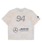 Bad Bunny x Mercedes-AMG F1 x adidas Racing Tee Core White / Chalk White T-Shirt KD7593 Close-up | Overkill
