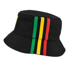 adidas JFF Jamaica Bucket Hat Black / Bold Gold Bucket Hats KD8447 Close-up | Overkill
