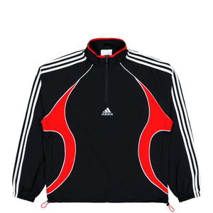 adidas Teamgeist Half Zip Sweater Black / Better Scarlet Sweatshirts KE2765 | Overkill
