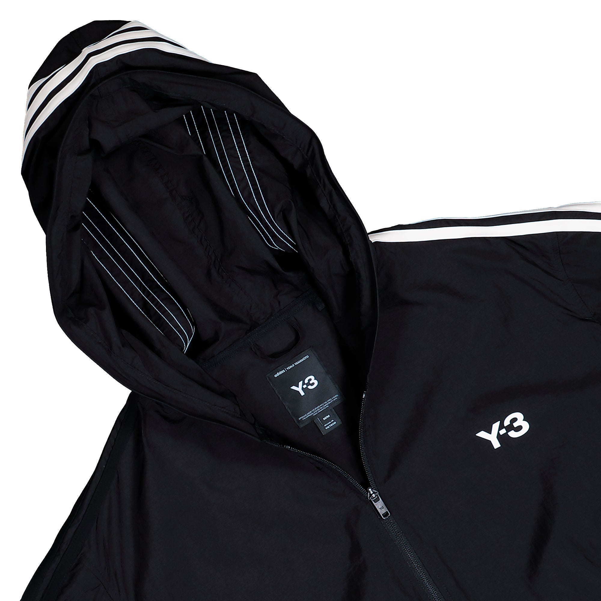 Y-3 Nylon Wired 3 Stripes Track Top Black Track Jackets KF1085 Detailfoto | Overkill