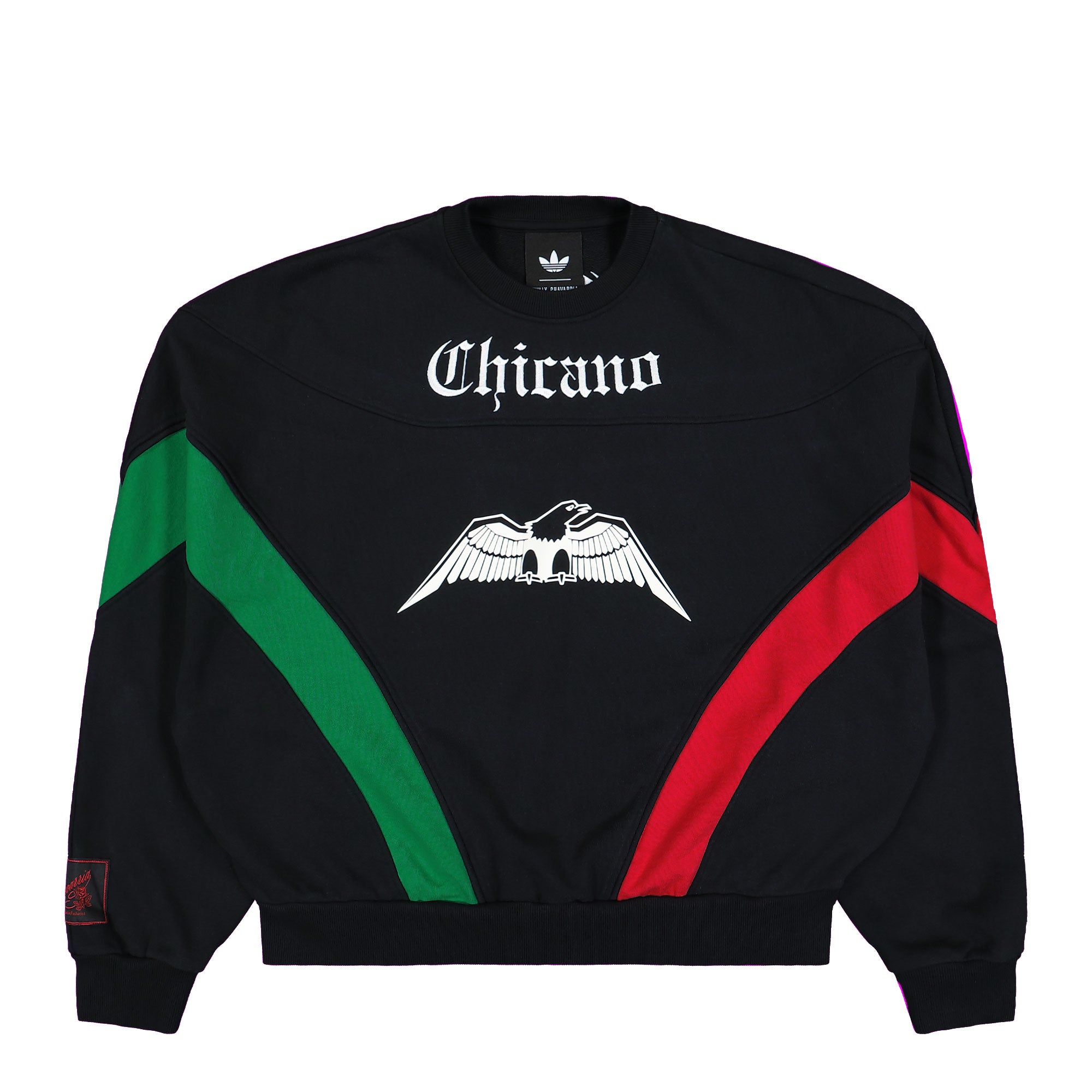 Willy Chavarria x adidas Fleece Crewneck Black Sweatshirts KF3196 | Overkill
