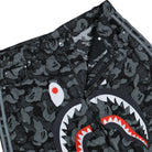 BAPE x adidas Shark Denim Jorts Black Shorts KF4917 Detail View 1 | Overkill

