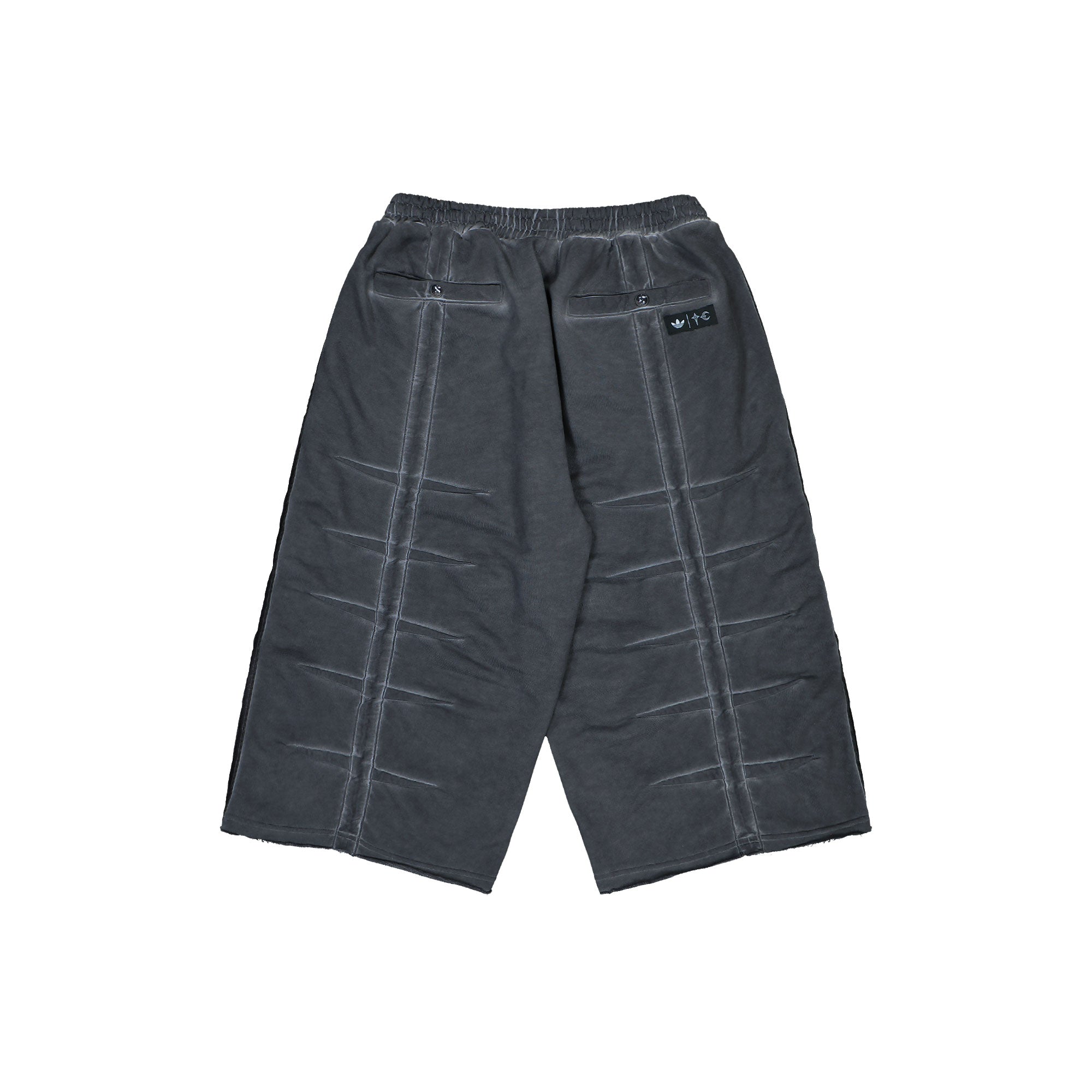 Thug Club x adidas TC Sweat Jort Black Shorts KF6912 Close-up | Overkill
