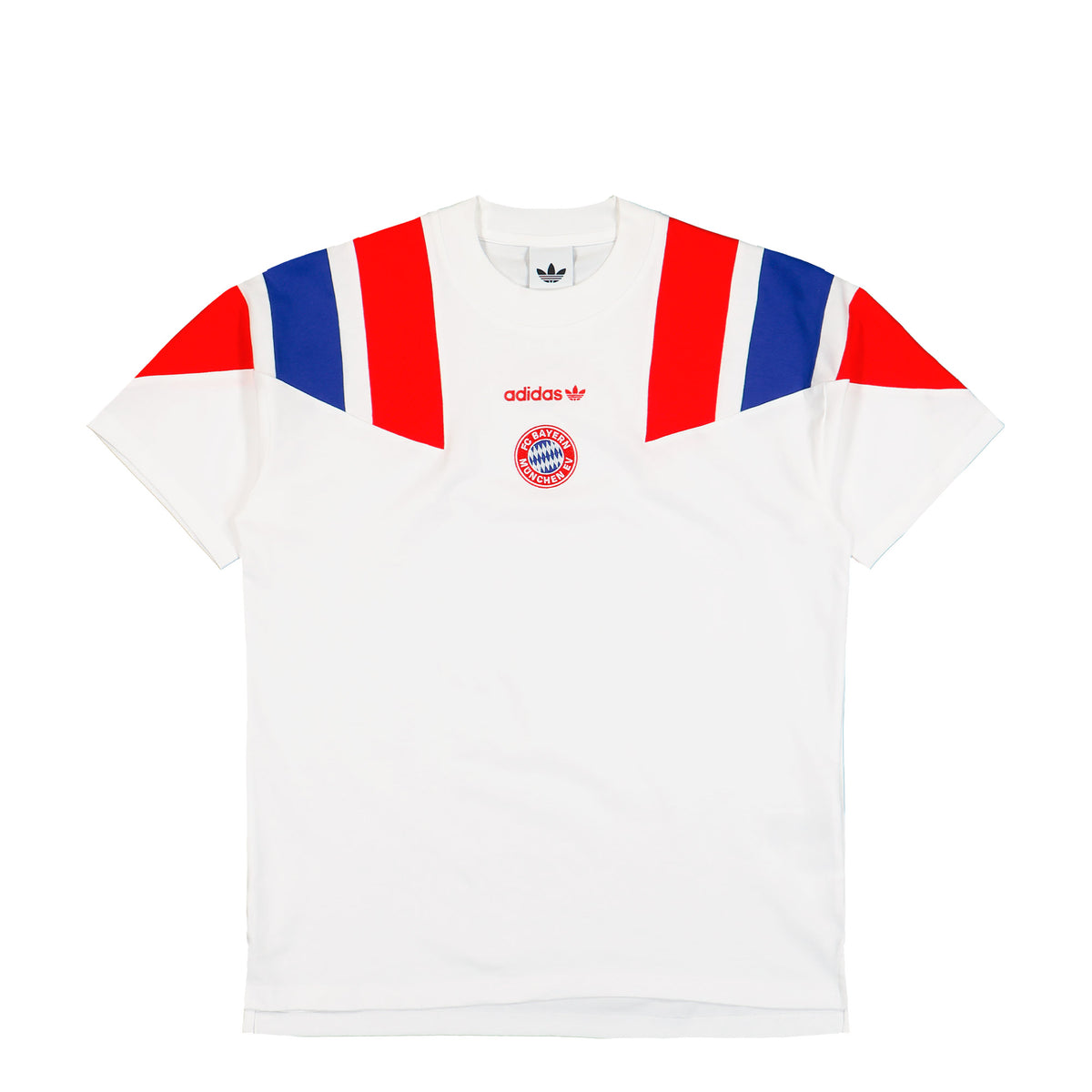 adidas FC Bayern München Equipment Tee White / Red / Semi Lucid Blue T-Shirt KG2290 | Overkill

