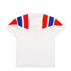 adidas FC Bayern München Equipment Tee White / Red / Semi Lucid Blue T-Shirt KG2290 Close-up | Overkill
