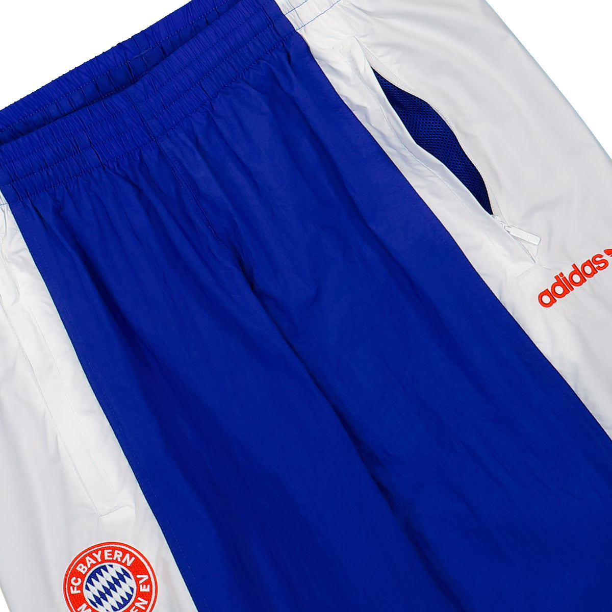 adidas FC Bayern München Equipment Track Pant Semi Lucid Blue / White / Red Sweat & Track Pants KG2293 Detail View 1 | Overkill
