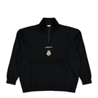 adidas Real Madrid Equipment Half-Zip Top Black Sweatshirt KG2987 | Overkill
