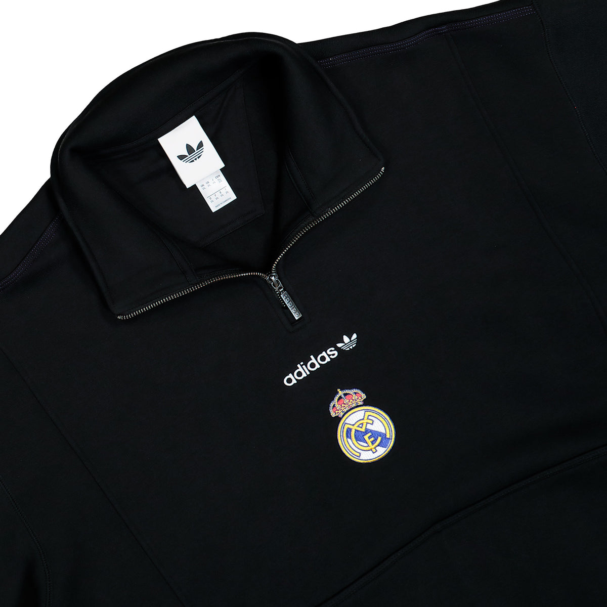 adidas Real Madrid Equipment Half-Zip Top Black Sweatshirt KG2987 Detailfoto | Overkill

