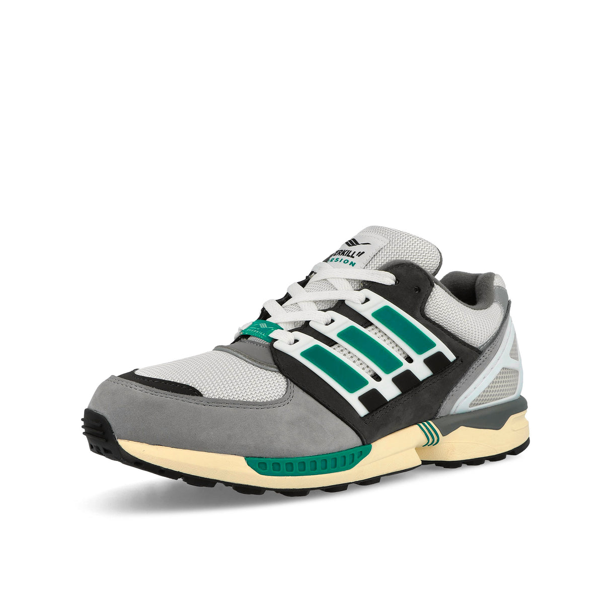 Overkill x adidas ZX 8094 "The Missing Link" Footwear White / Onix / Equipment Green Low Top Sneakers KH7164 Detail View 1 | Overkill