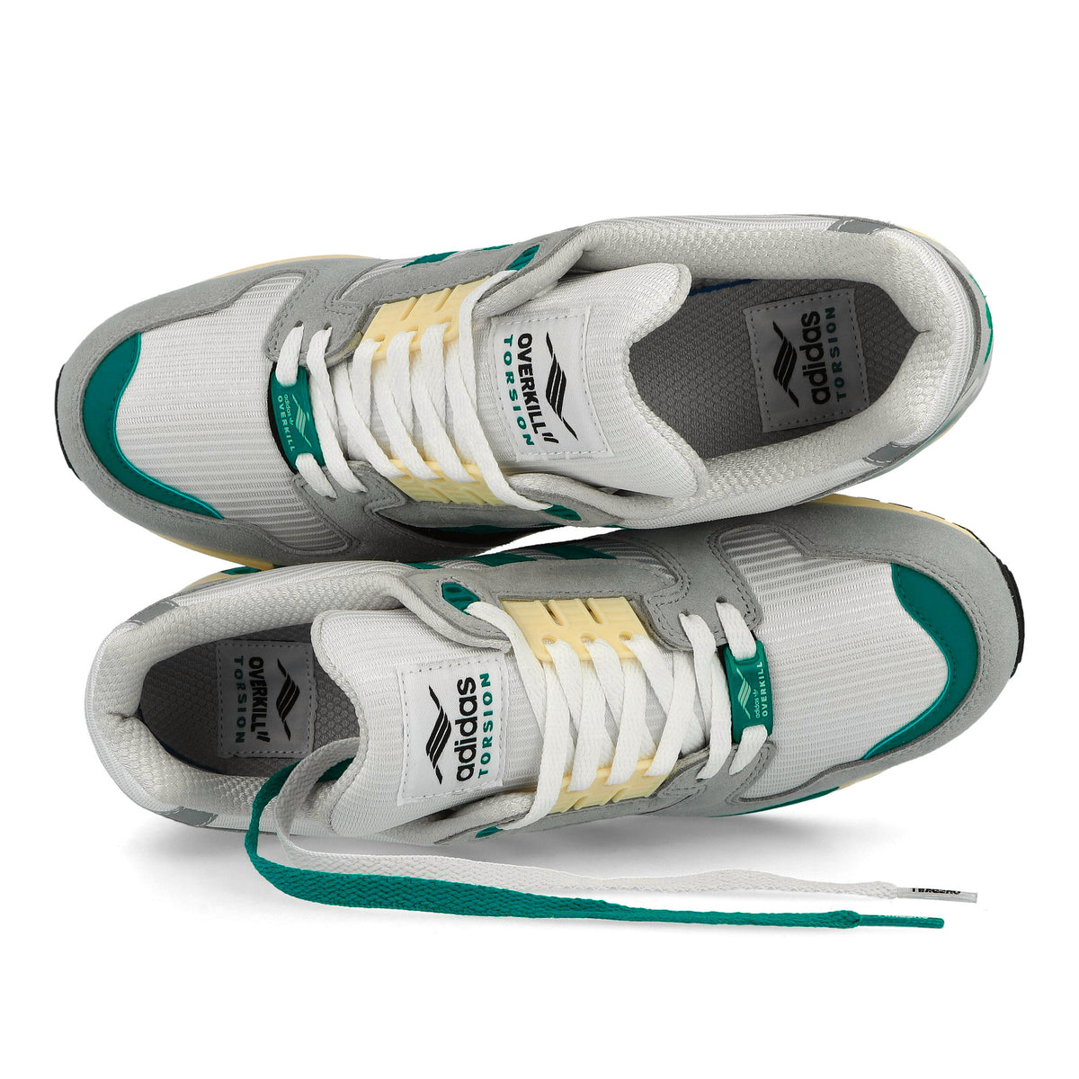 Overkill x adidas ZX 8000 "The Missing Link" Footwear White / Onix / Equipment Green Low Top Sneakers KH7166 Close-up | Overkill