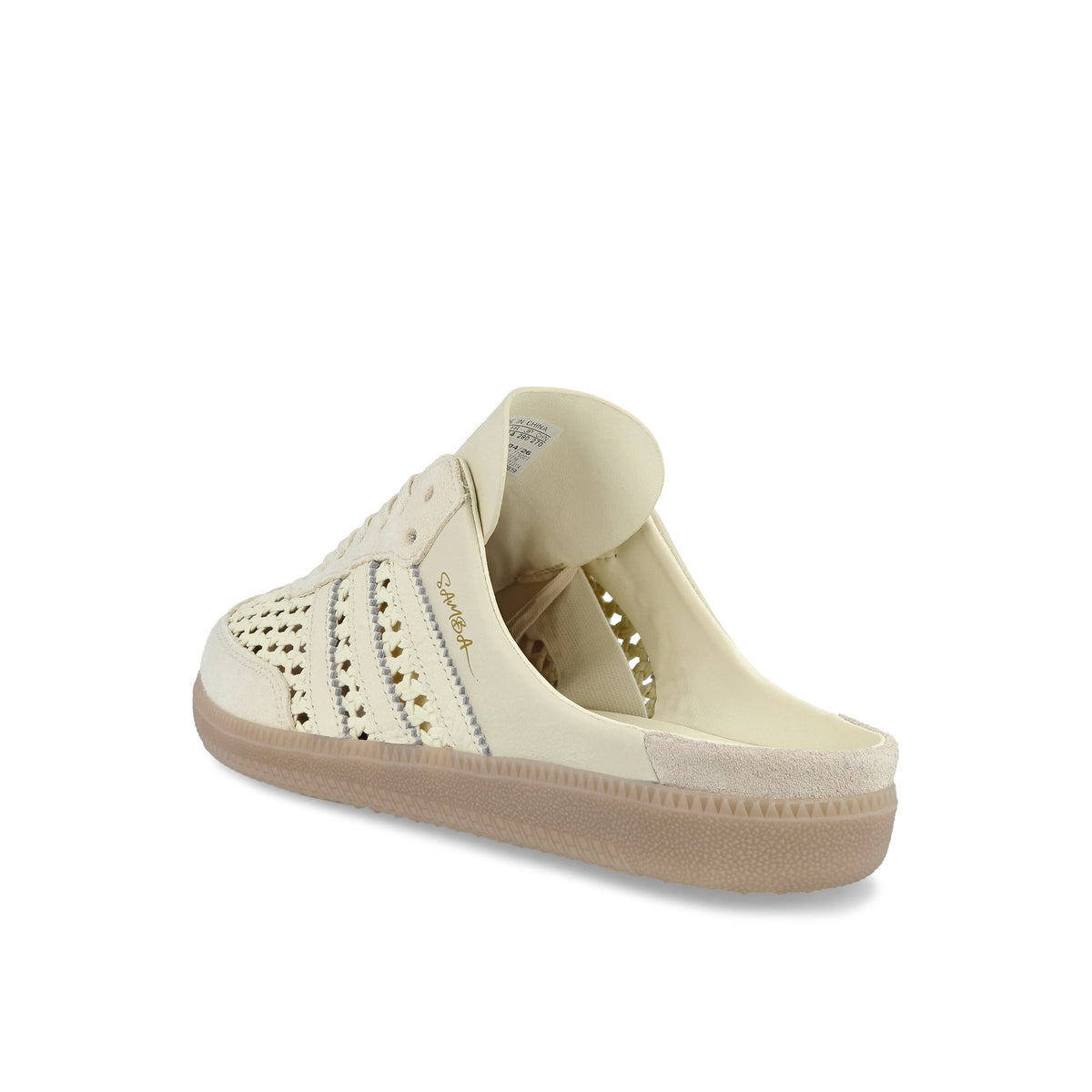 adidas Samba OG Mule Cream White / Cream White / Gold Metallic Slides, Sandals & Slippers KH7719 Material | Overkill
