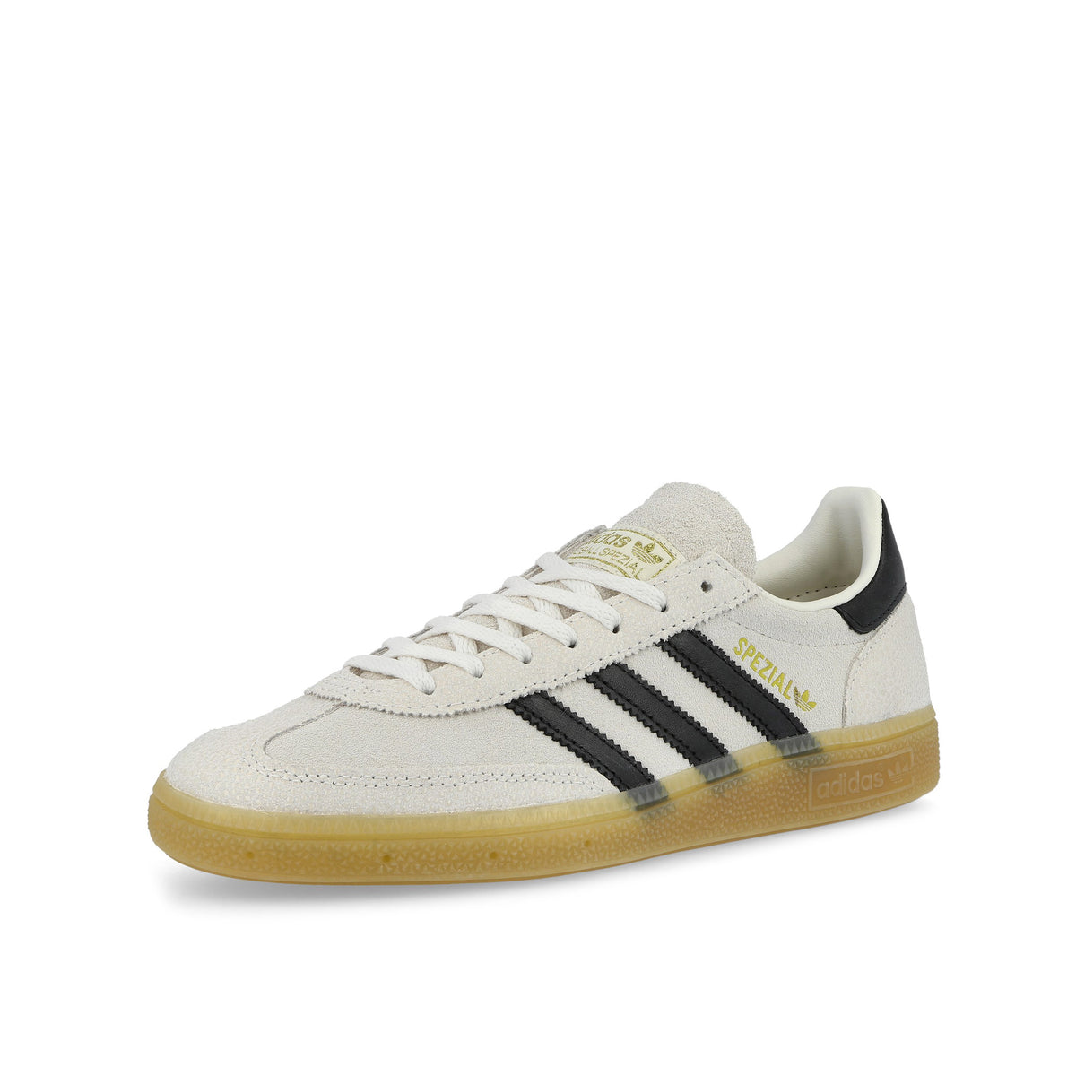 adidas Handball Spezial W Cloud White / Core Black / Gold Metallic Sneaker KI2177 Close-up | Overkill
