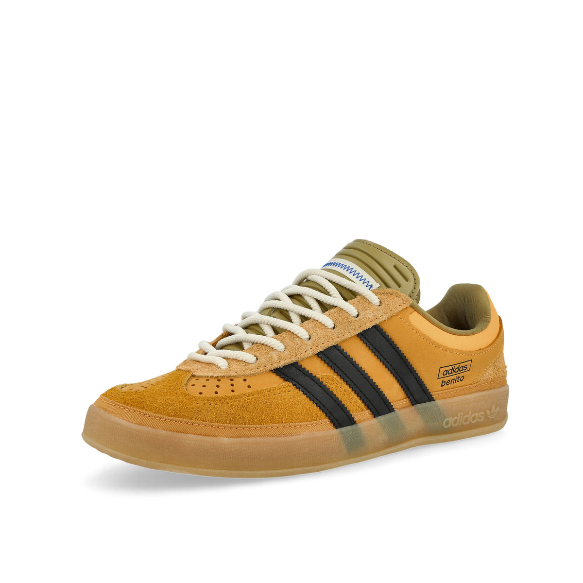 Bad Bunny x adidas Gazelle Indoor Solar Gold / Core Black / GUM3 Low Top Sneakers KI2592 Close-up | Overkill
