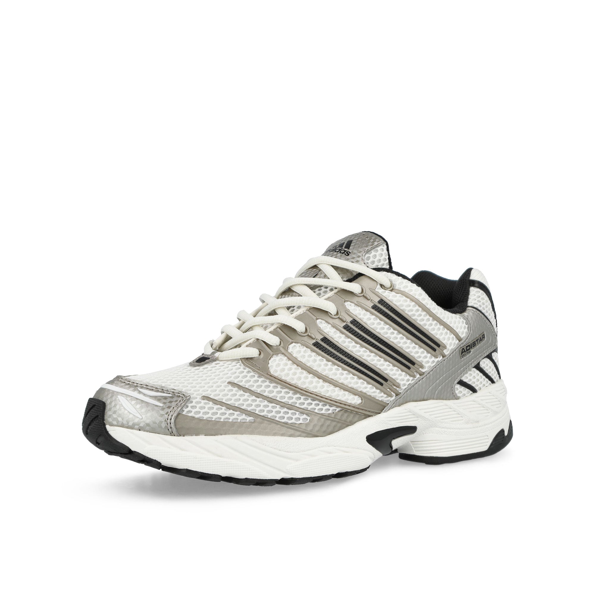 adidas Adistar Control 3 Cloud White / Core Black / Off White Low Top Sneakers KI3500 Close-up | Overkill
