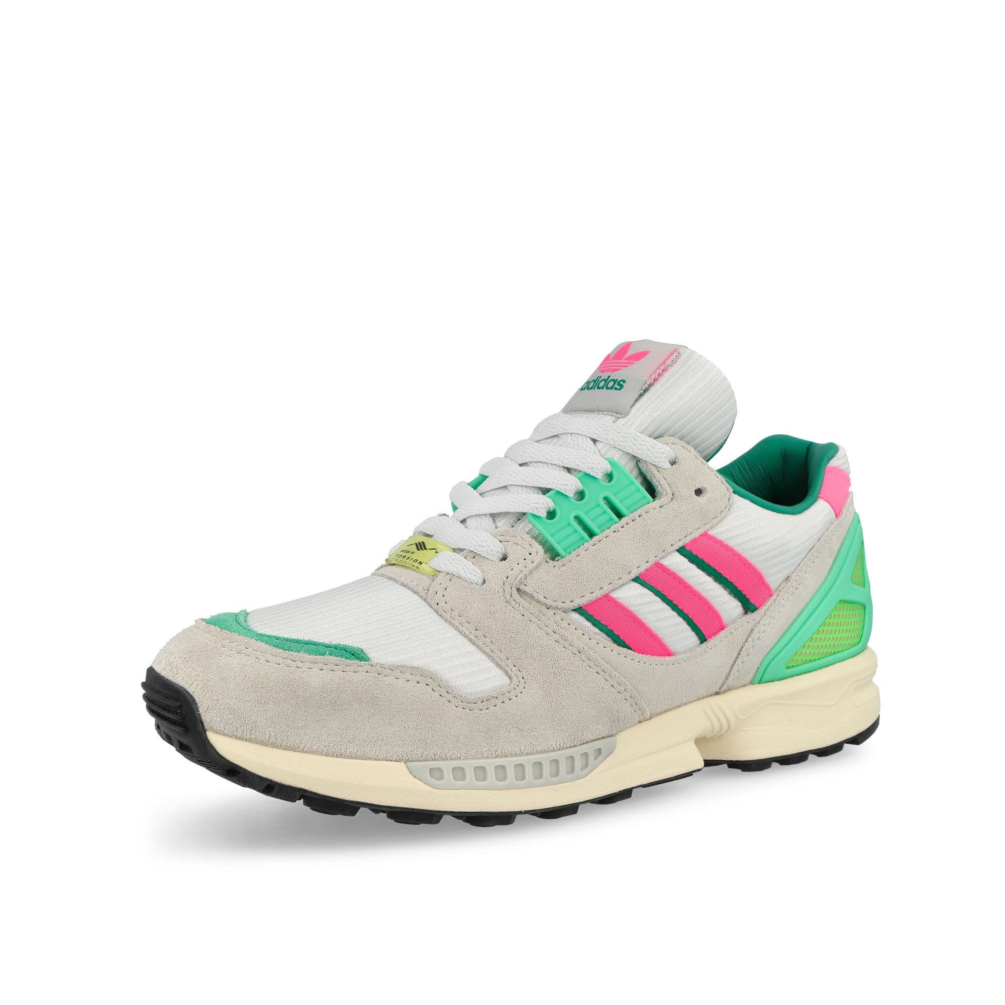 adidas ZX 8000 MIG Off White / Lucid Pink / Semi Court Green Low Top Sneakers KI4726 Close-up | Overkill