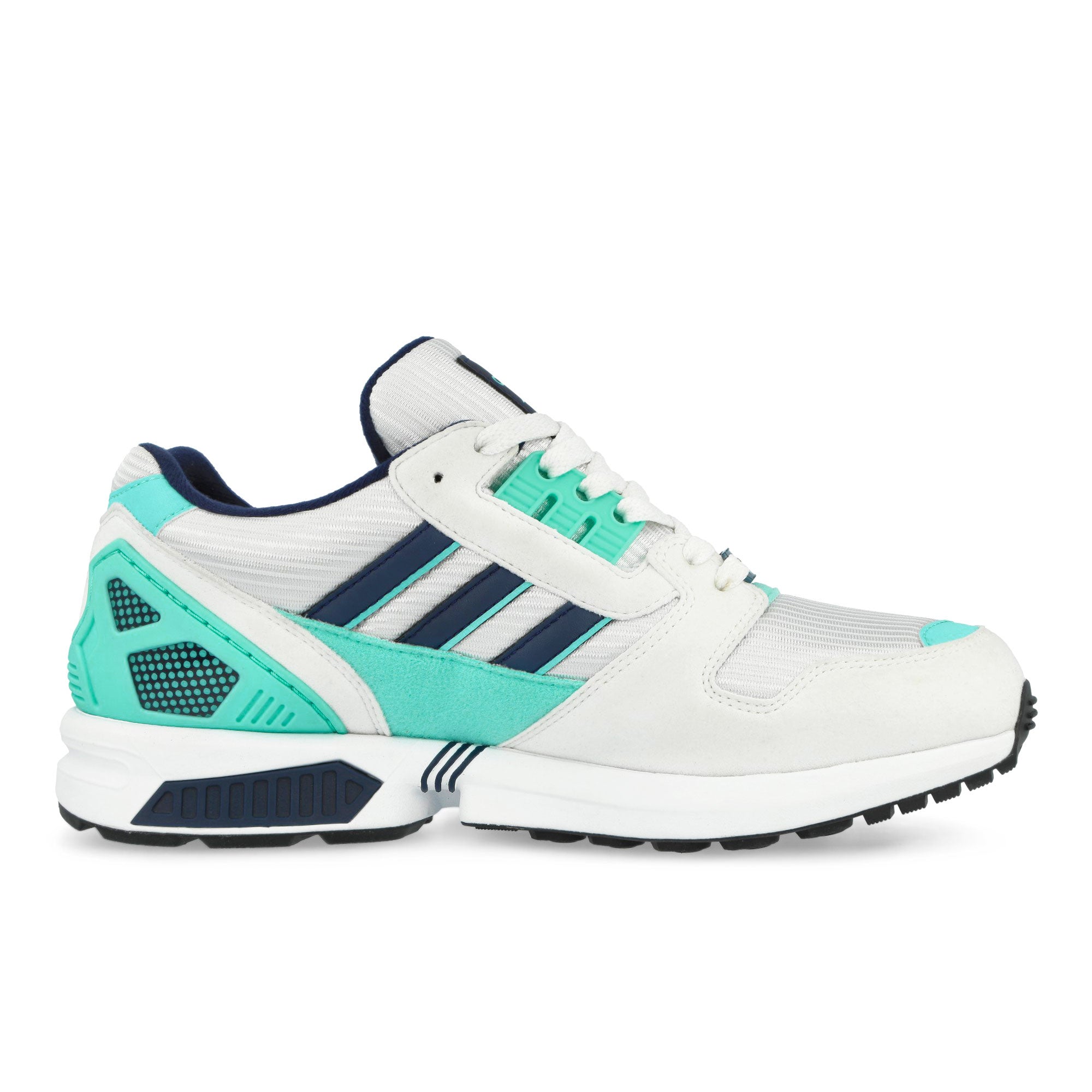 Overkill x adidas ZX 8000 Away Footwear White / Footwear White / Collegiate Navy Low Top Sneakers KI5108 Silhouette | Overkill