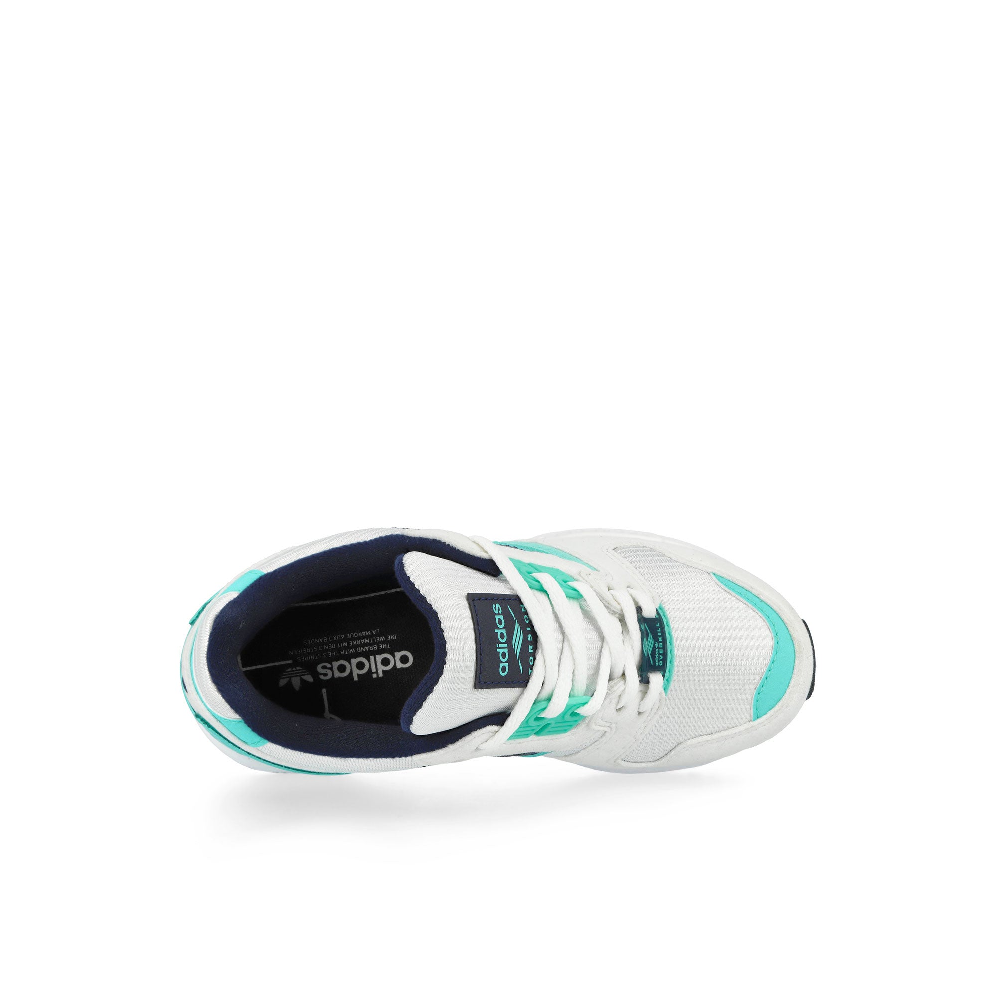 Overkill x adidas ZX 8000 C Away Footwear White / Flash Aqua / Collegiate Navy Low Top Sneakers KI5111 Detail View 2 | Overkill