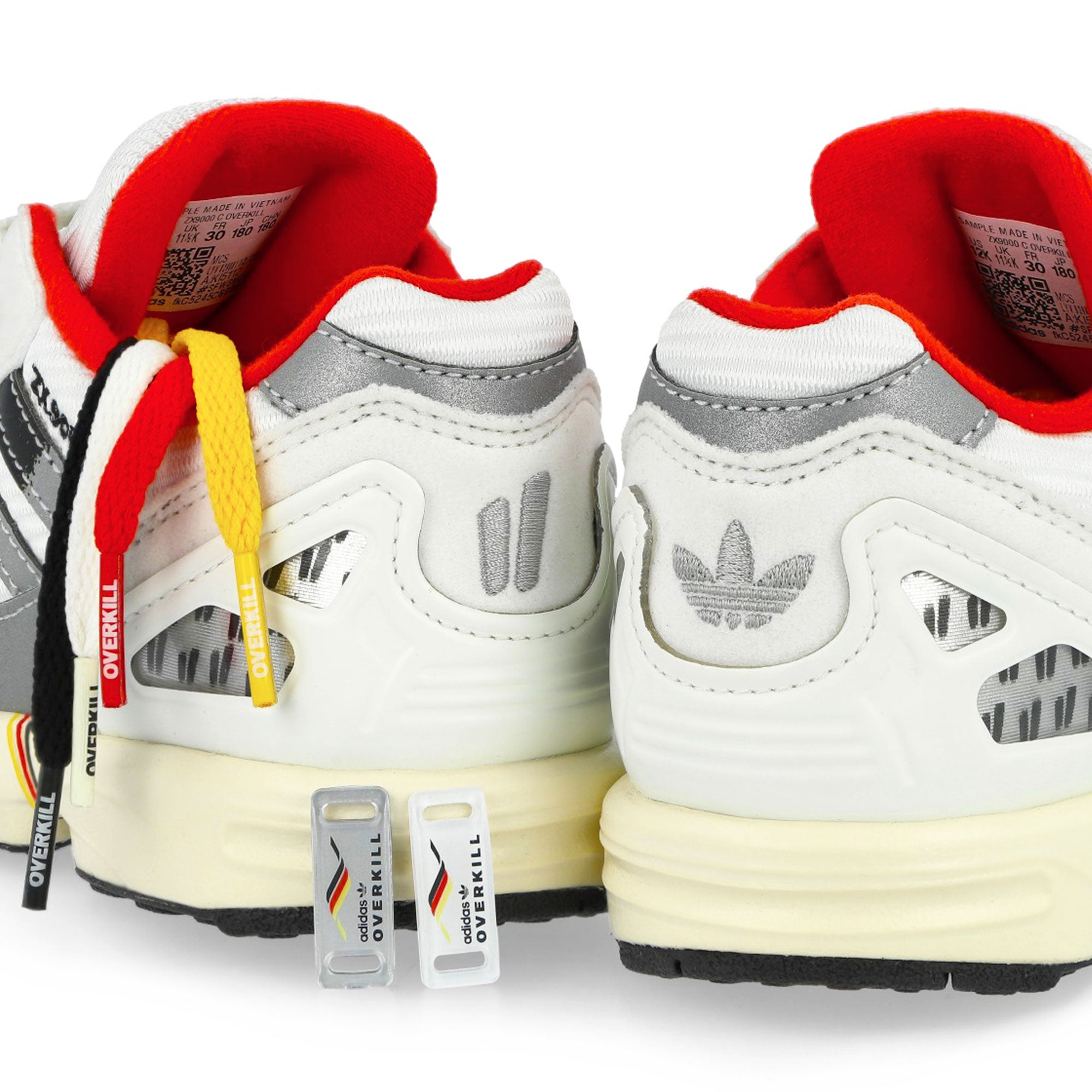 Overkill x adidas ZX 9000 C Home Footwear White / Active Red / Mist Sun Low Top Sneakers KI5112 Detailfoto | Overkill