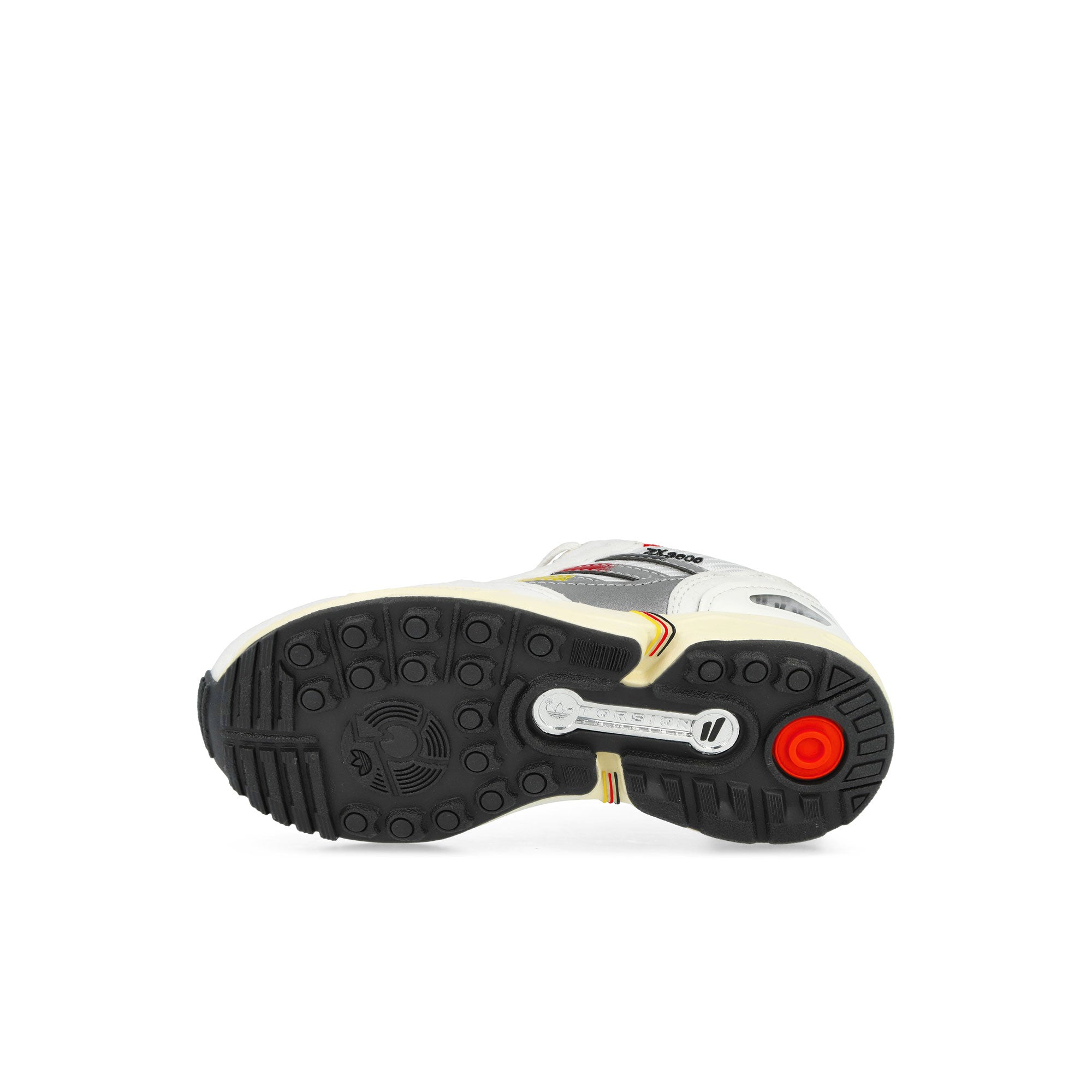 Overkill x adidas ZX 9000 C Home Footwear White / Active Red / Mist Sun Low Top Sneakers KI5112 Detail View 3 | Overkill