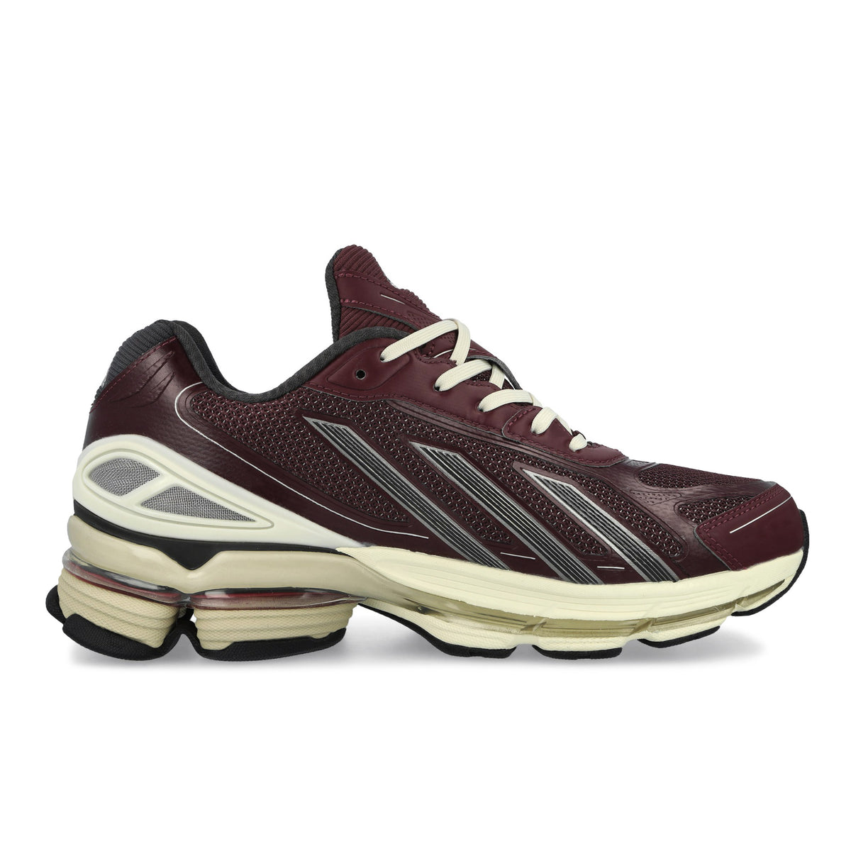 adidas Formotion F50 Maroon / Iron Metallic / Cream White Low Top Sneakers KI8167 Silhouette | Overkill
