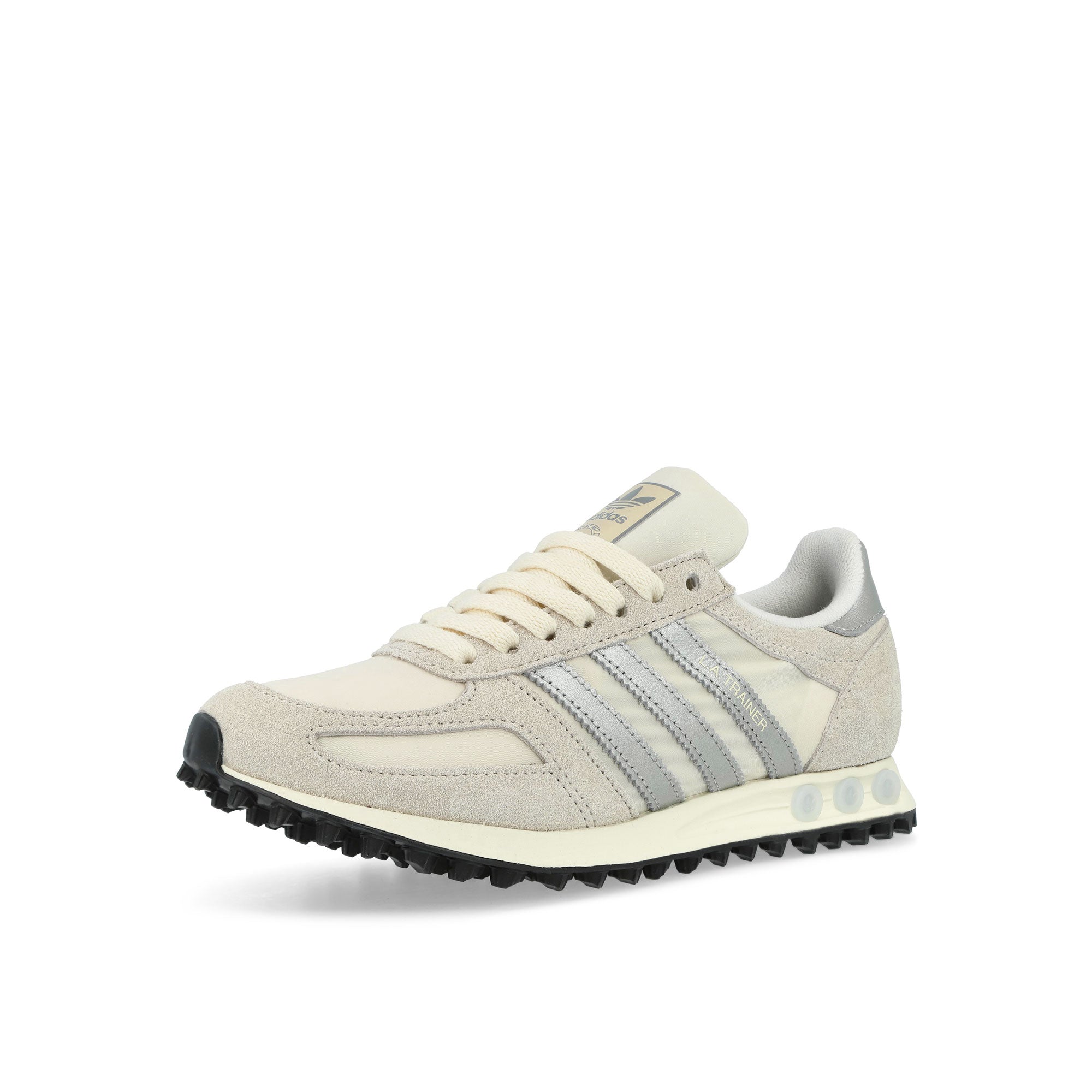 adidas LA Trainer OG W Wonder White / Silver Metallic / Off White Low Top Sneakers KI8924 Close-up | Overkill
