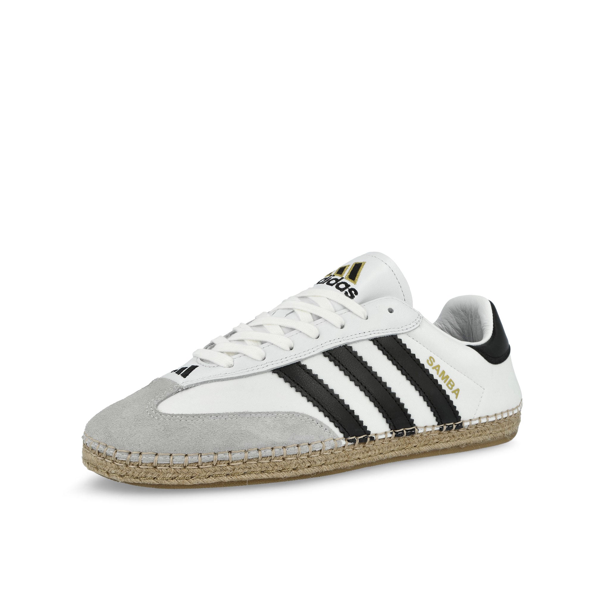 Clot by Edison Chen x adidas Samba Espadrille Footwear White / Core Black / Footwear White Low Top Sneakers KJ0274 Close-up | Overkill
