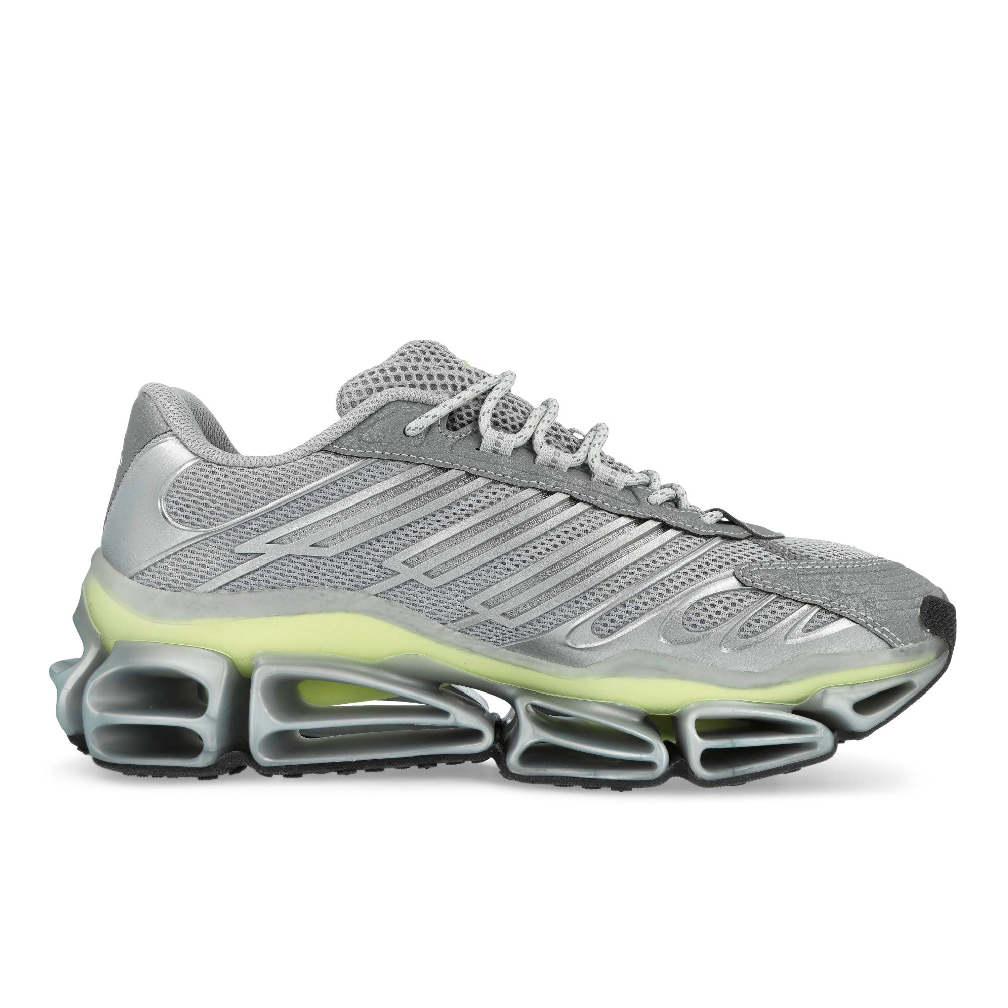 adidas Megaride AG Silver Metallic / Silver Metallic / Core Black Low Top Sneakers KJ3001 Silhouette | Overkill
