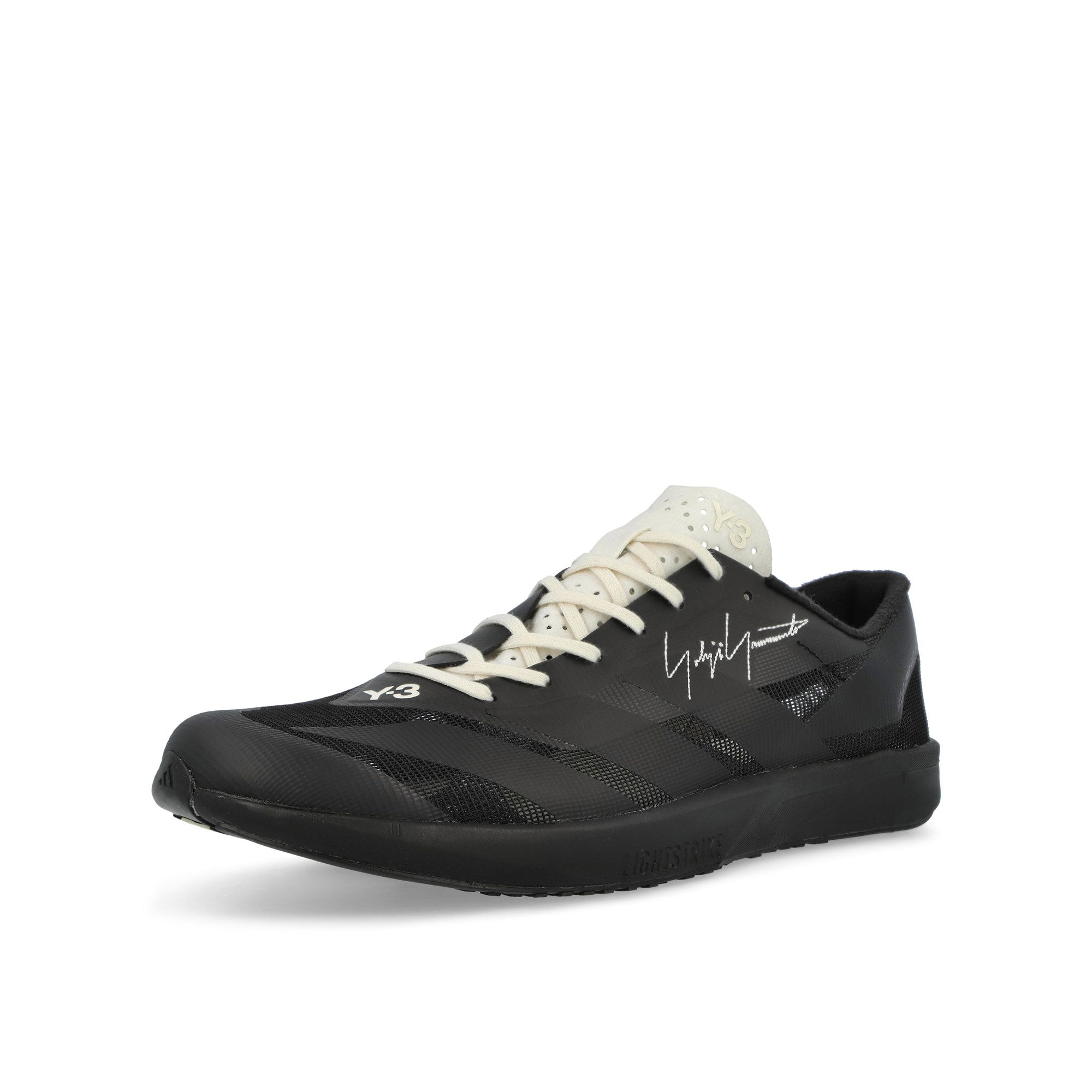 Y-3 Adizero RC6 Black / Black / Off White Sneaker KJ3444 Close-up | Overkill