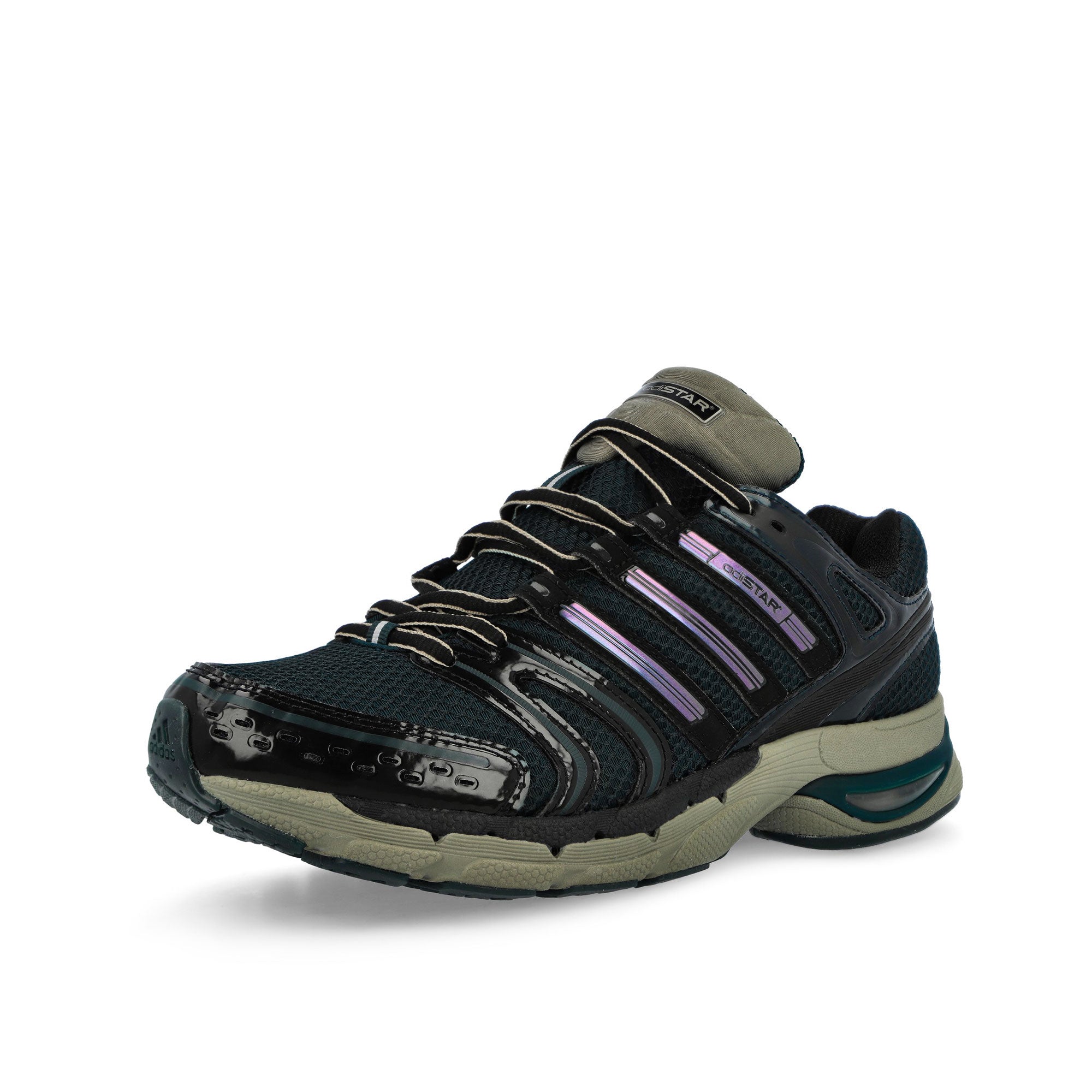 adidas  Adistar Control 5 Footwear White / Core Black / Aurora Ivy Low Top Sneakers KJ3631 Close-up | Overkill
