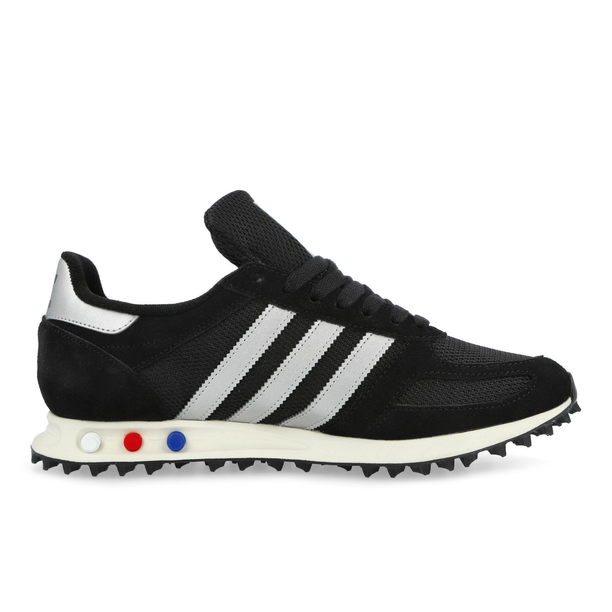 adidas LA Trainer OG Core Black / Silver Metallic / Off White Low Top Sneakers KJ4381 Silhouette | Overkill
