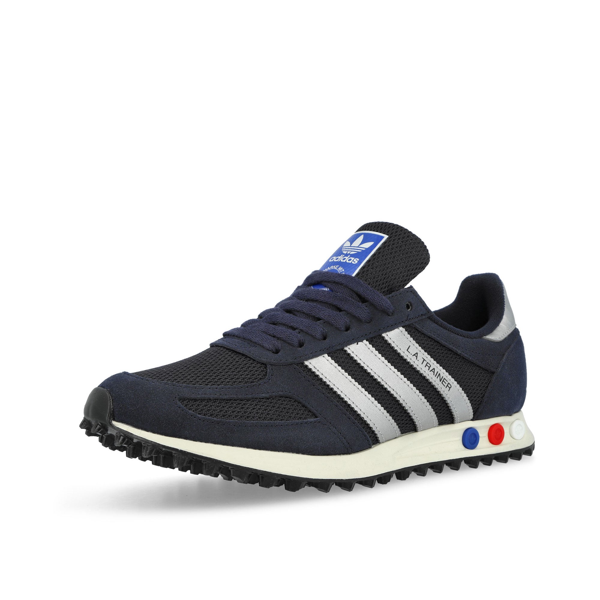 adidas LA Trainer OG Legend Ink / Silver Metallic / Off White Low Top Sneakers KJ4382 Close-up | Overkill
