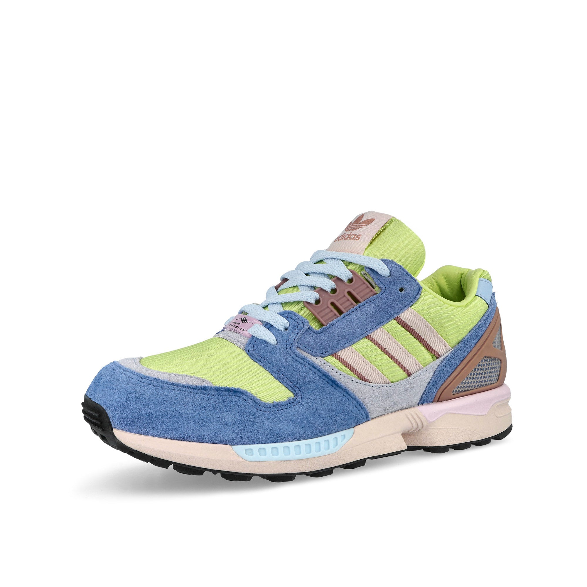 adidas ZX 8000 MIG Semi Frozen Lemon / Wonder Quartz / Blue Fusion Low Top Sneakers KJ7660 Close-up | Overkill
