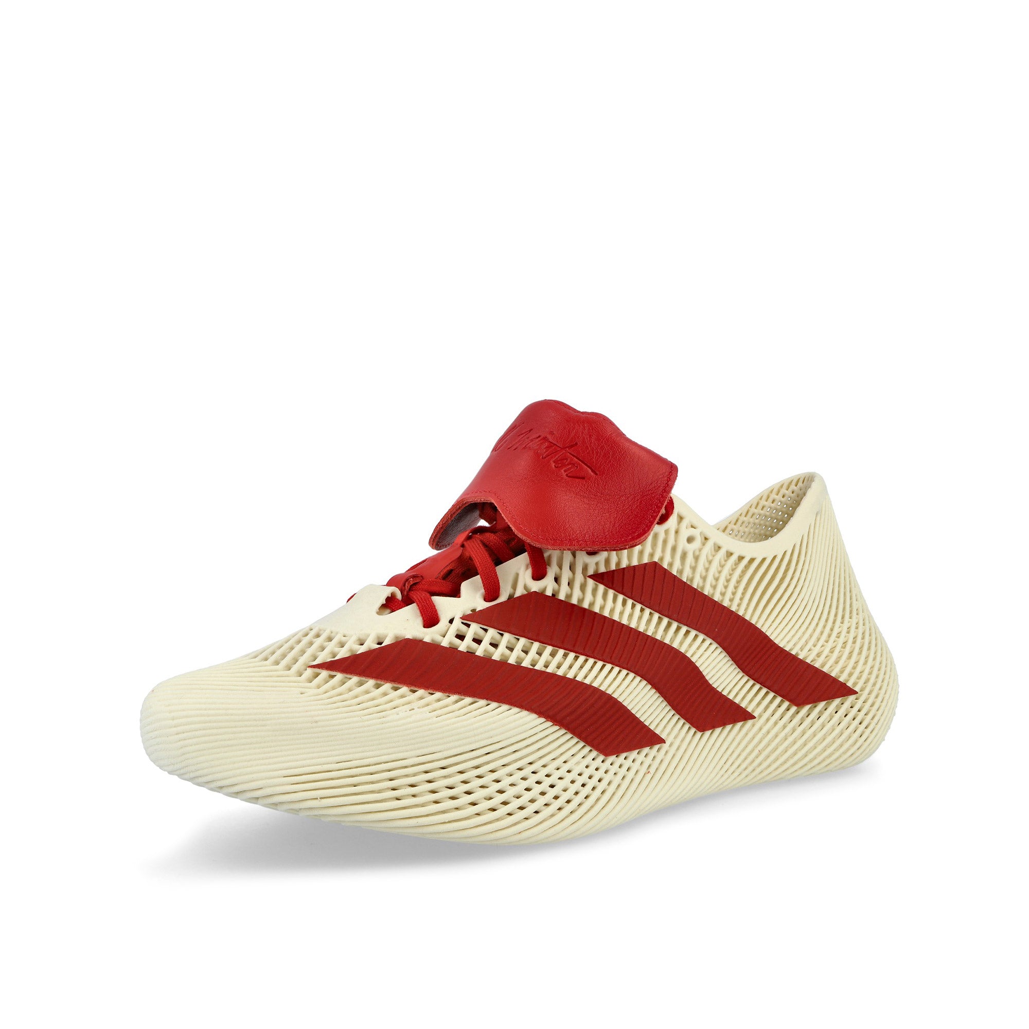 Tyrrell Winston x adidas Climacool 4D Collegiate Red / Off White / Matte Gold Sneaker KJ7669 Close-up | Overkill
