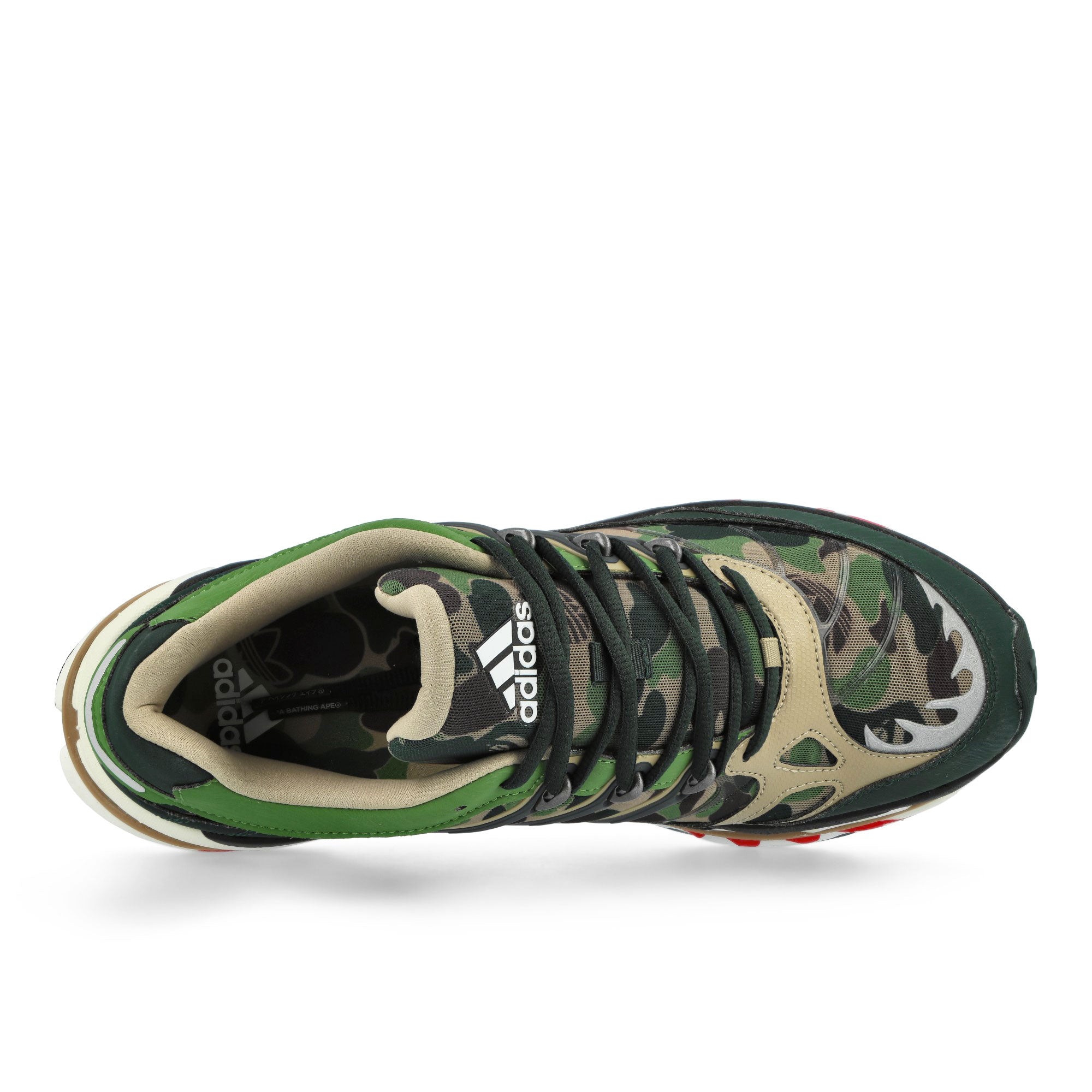 BAPE x adidas Adistar Harmony Hemp / Iron Metallic / Off White Low Top Sneakers KJ8850 Detail View 2 | Overkill
