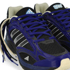 Overkill x adidas Spiritain 2000 Friends & Family Real Purple / Core Black / Signal Cyan Low Top Sneakers KJ9617 Detailfoto | Overkill
