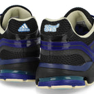 Overkill x adidas Spiritain 2000 Friends & Family Real Purple / Core Black / Signal Cyan Low Top Sneakers KJ9617 Detail View 1 | Overkill
