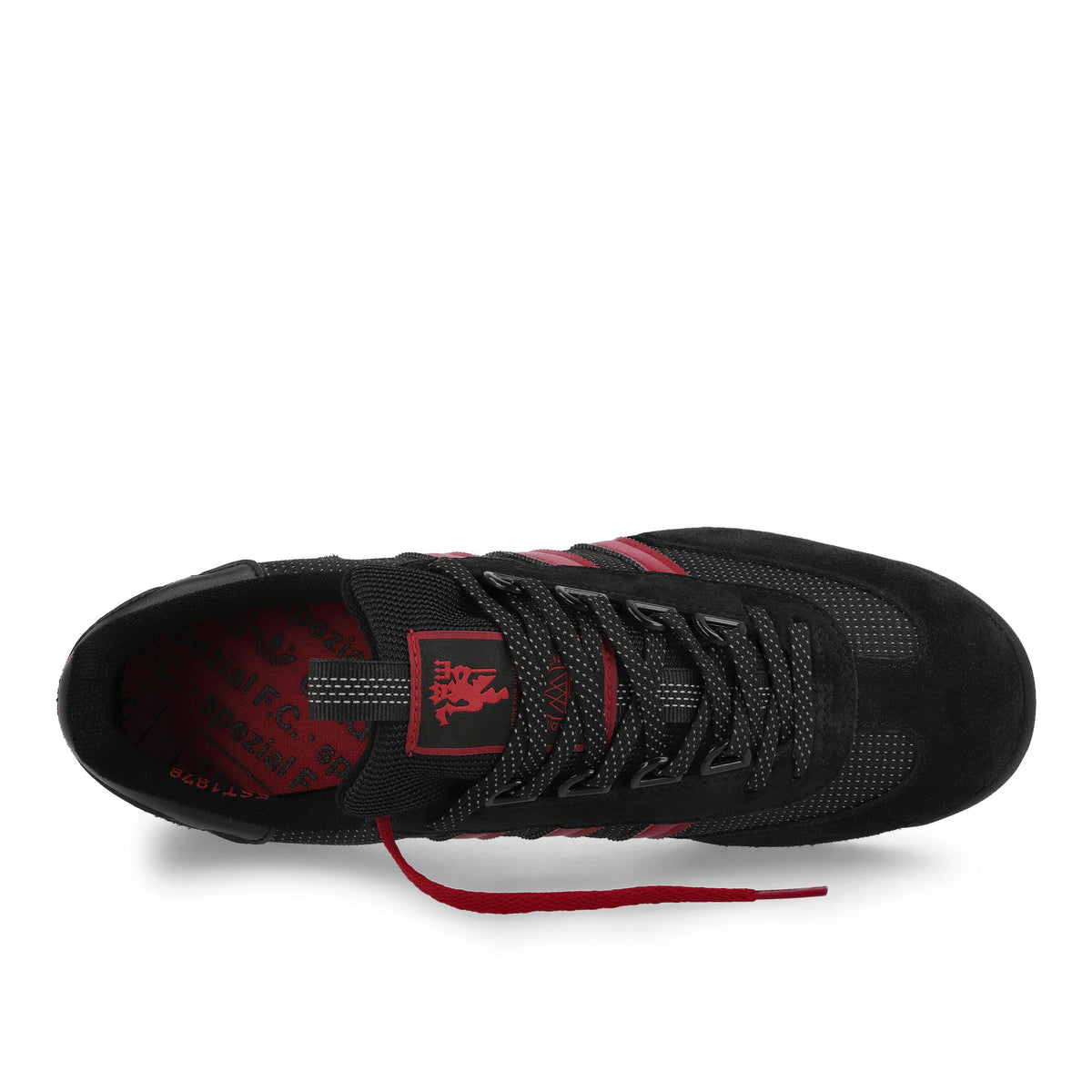 adidas Manchester United SL 83 SPZL F.C. Core Black / Core Black / Silver Metallic Low Top Sneakers KK0764 Detailfoto | Overkill
