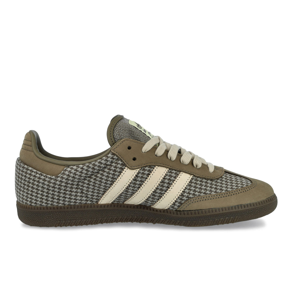 adidas Samba OG Blanch Brown / Khaki Three / Silver Pebble Low Top Sneakers KK2371 Silhouette | Overkill
