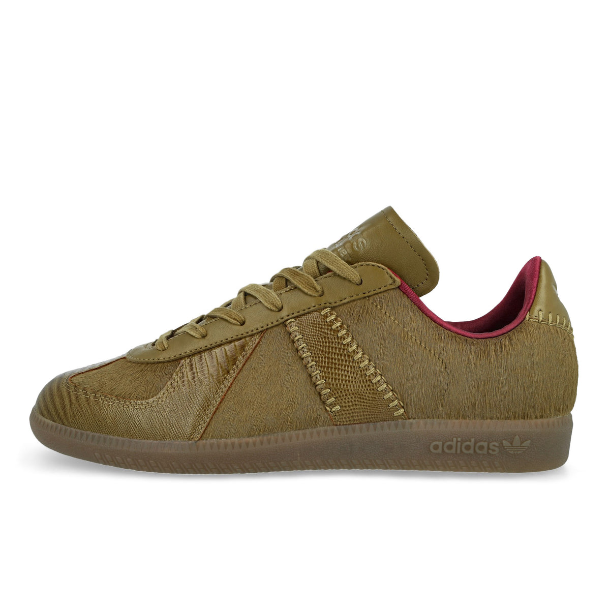 Wales Bonner x adidas BW Army Khaki Pony Noble Maroon / Gold Metallic / Wonder White Sneaker KK2809 | Overkill
