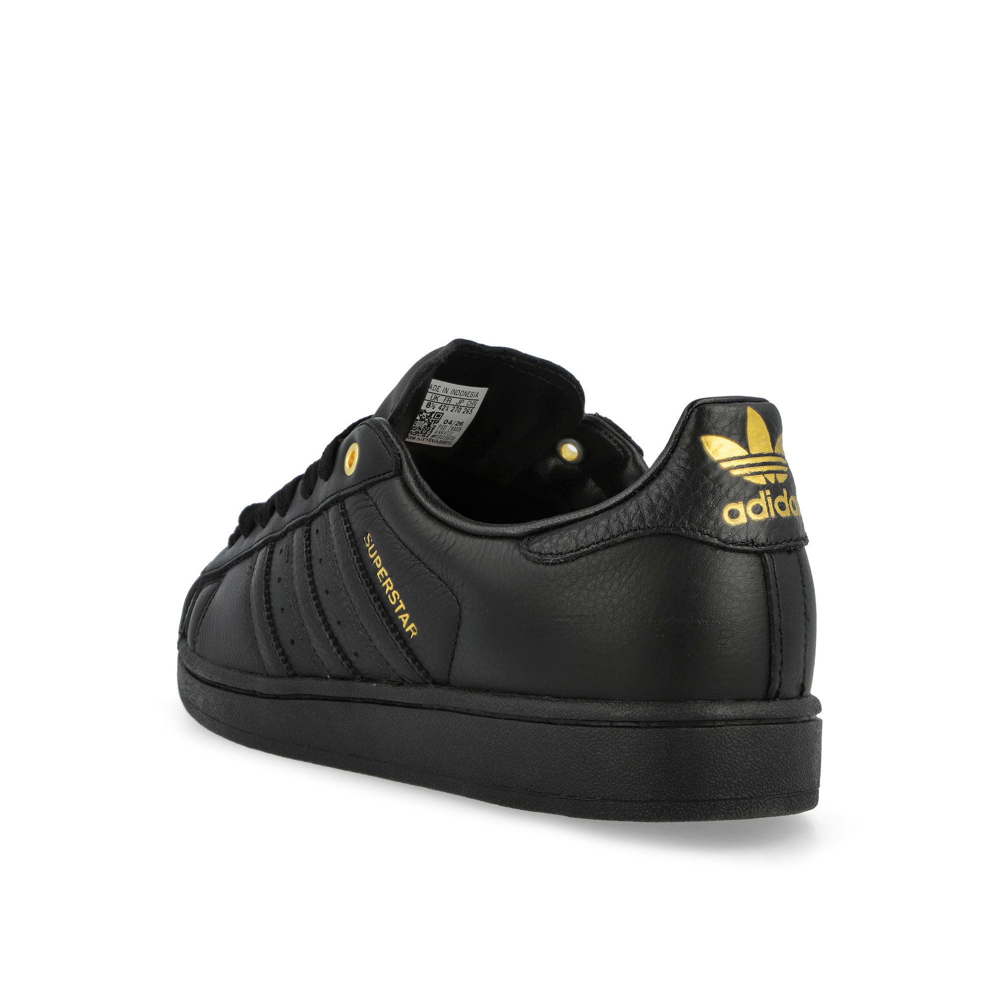 adidas Superstar II Core Black / Core Black / Gold Metallic Sneaker KK4722 Material | Overkill
