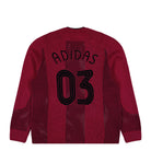 adidas Adicolor Blokecore LS Pullover Legacy Burgundy Sweatshirts KQ5086 Close-up | Overkill