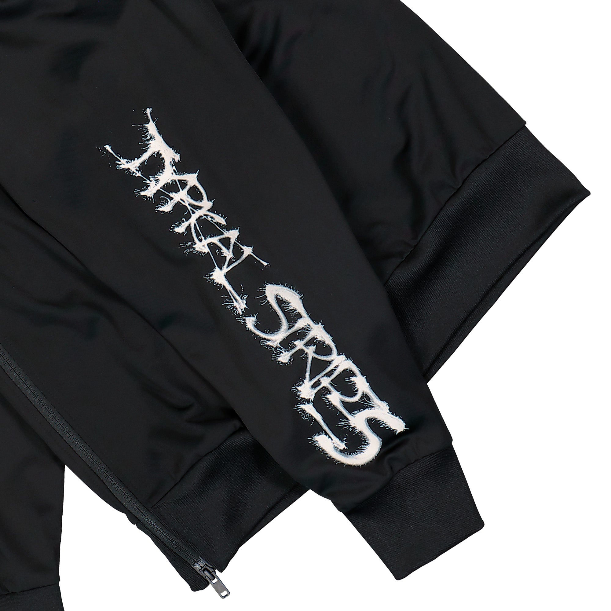 Y-3 Chito Graphic Nylon Track Top Black Track Jacket KQ8595 Detail View 2 | Overkill
