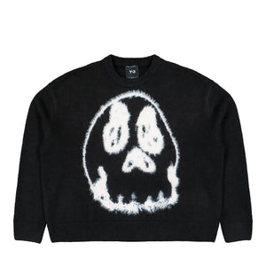 Y-3 Chito Graphic Knit Sweater Black Sweatshirt KR1127 | Overkill
