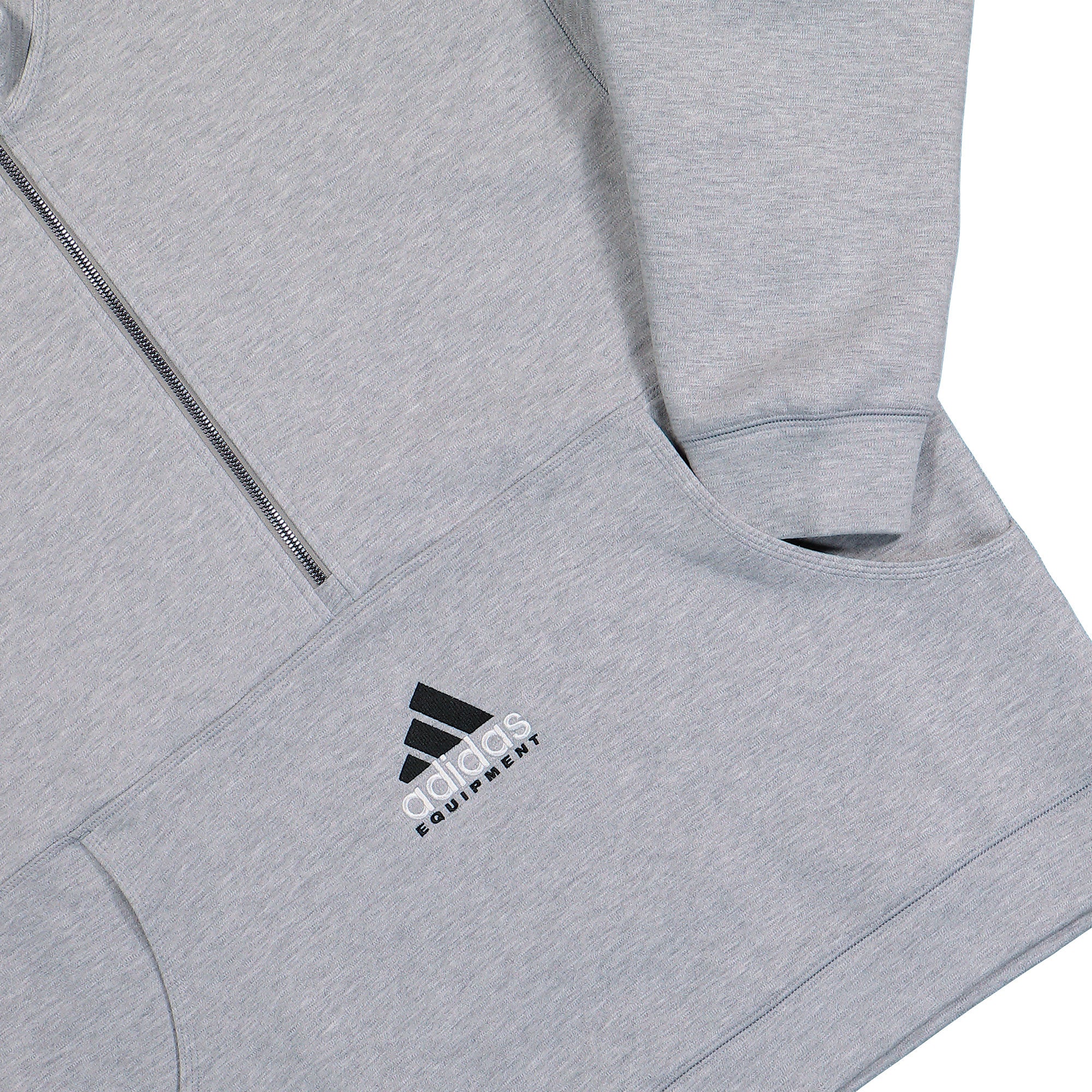 adidas  Equipment Half-Zip Sweater Medium Grey Heather Sweatshirts KR1409 Detail View 1 | Overkill
