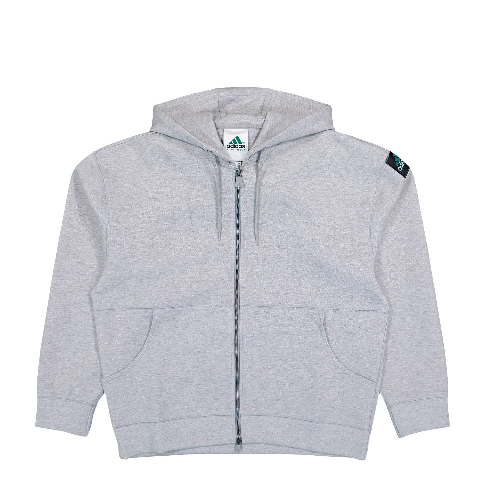 adidas Equipment Full-Zip Hoodie Medium Grey Heather Hoodie KR1412 | Overkill
