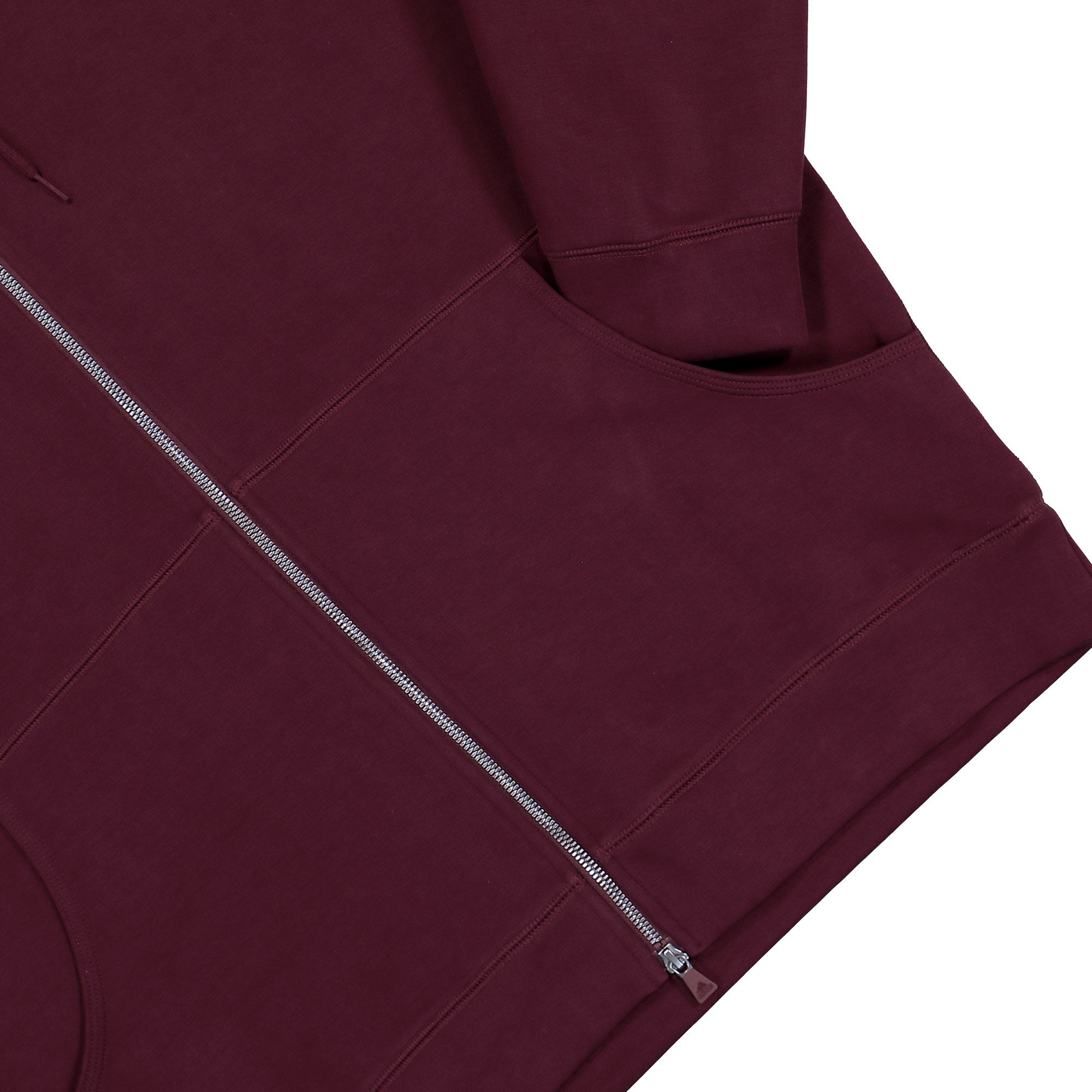 adidas Equipment Full-Zip Hoodie Maroon Hoodie KR1414 Detail View 1 | Overkill
